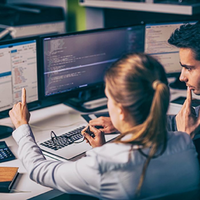 Developing programming and coding technologies. Website design. Cyber space concept.